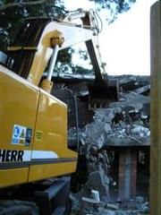Demolición das vivendas en Monte Lourido Demolición das vivendas en Monte Lourido